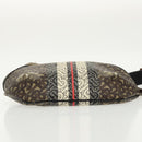 BURBERRY Body Bag PVC Leather Brown Gold Auth 98911-5