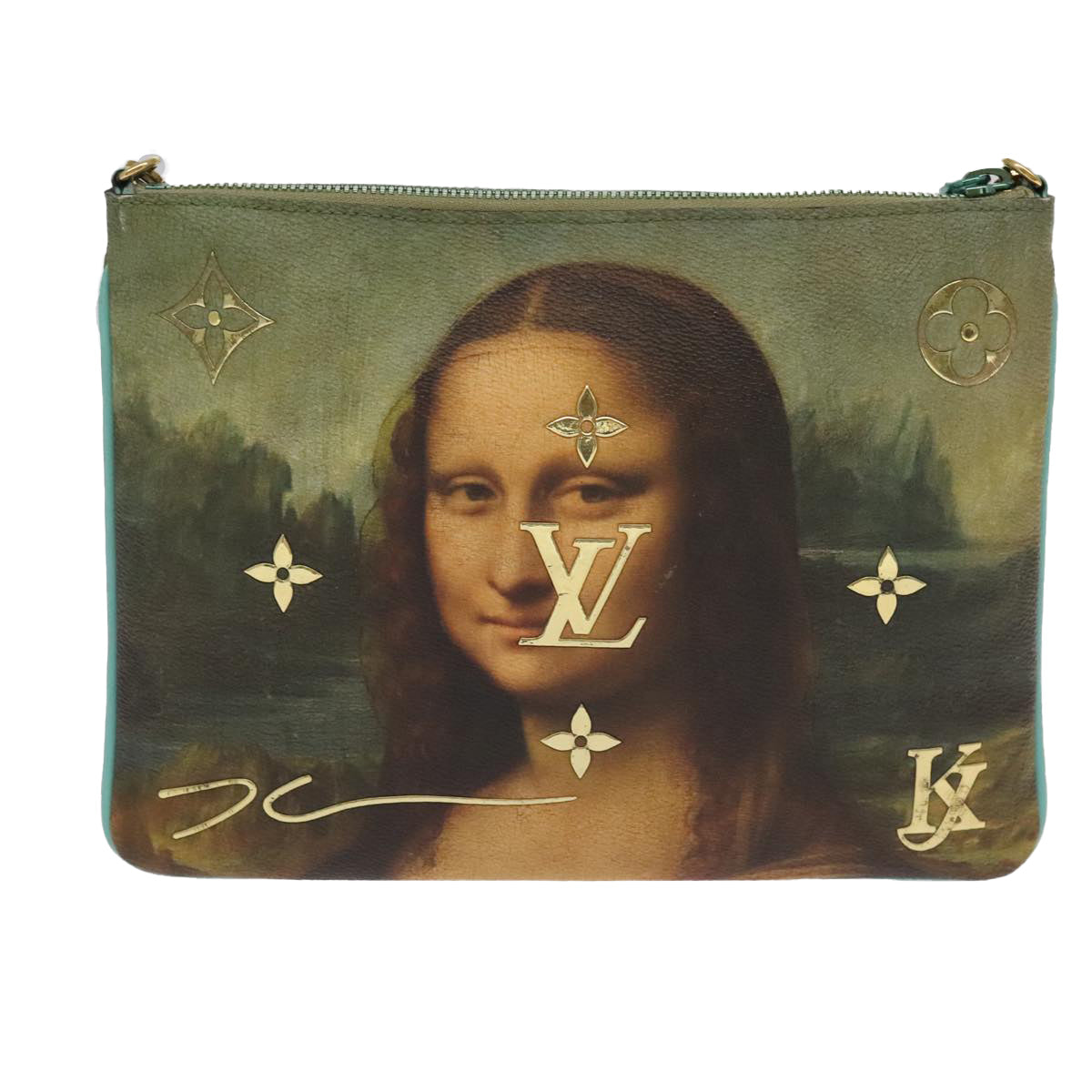 LOUIS VUITTON Masters Collection Mona Lisa Pochette Plat Bag M64619 Auth 98912A - 0