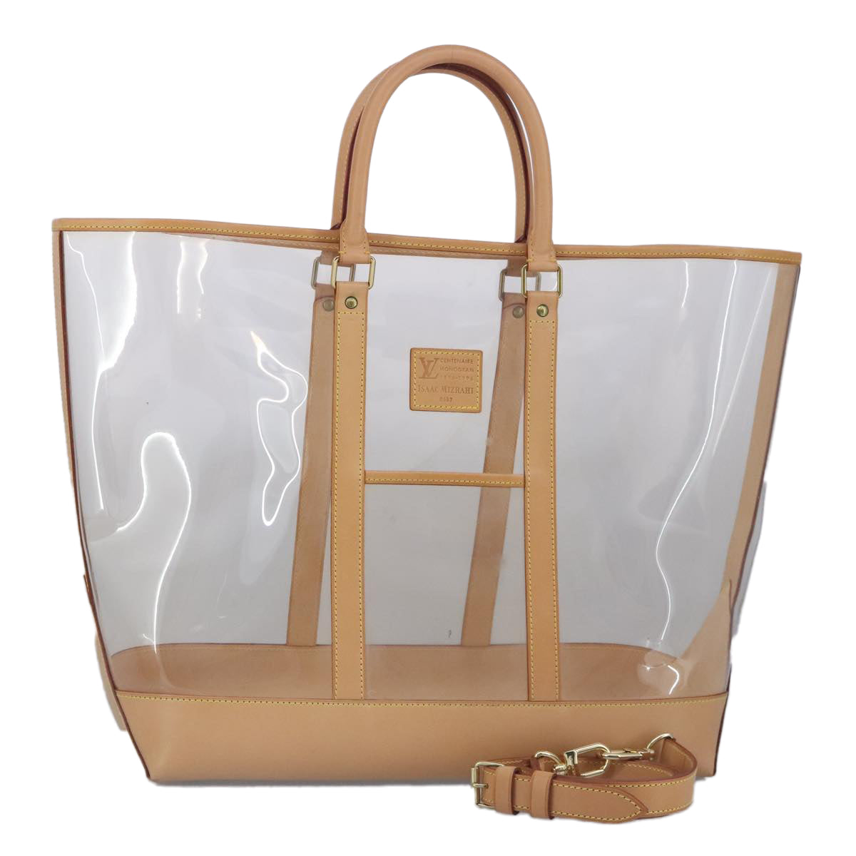 LOUIS VUITTON Isaac Mizrahi Tote Bag Vinyl Leather Clear M99027 LV Auth 98914A