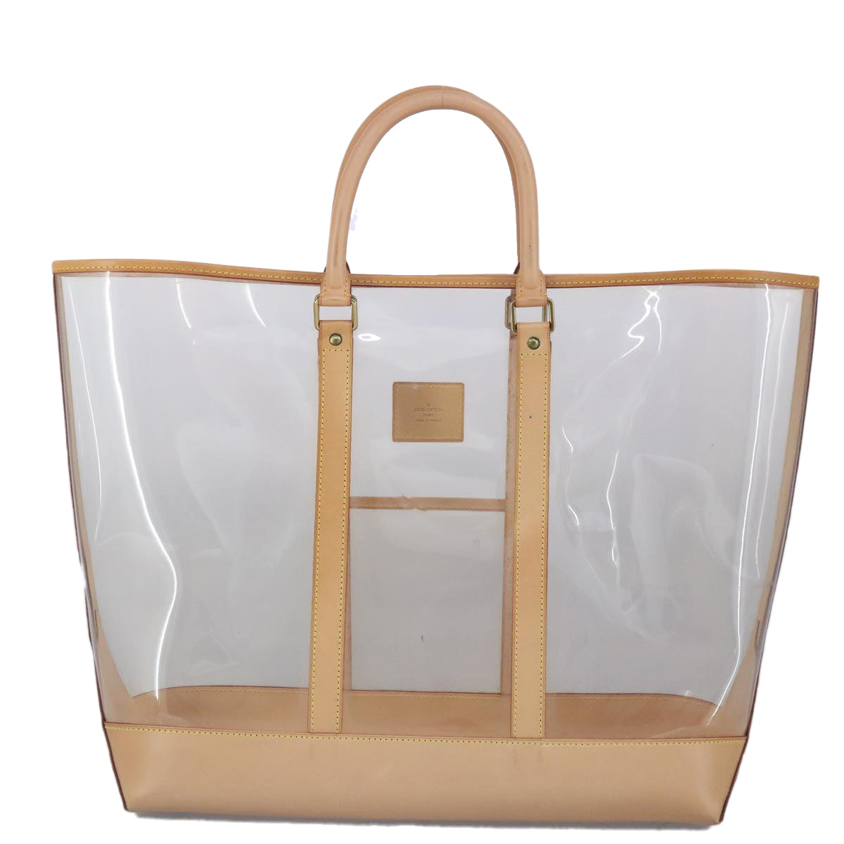 LOUIS VUITTON Isaac Mizrahi Tote Bag Vinyl Leather Clear M99027 LV Auth 98914A - 0