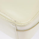 GUCCI Hand Bag Patent leather 2way Cream Gold Auth 98924-14