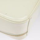 GUCCI Hand Bag Patent leather 2way Cream Gold Auth 98924-15