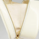 GUCCI Hand Bag Patent leather 2way Cream Gold Auth 98924-11