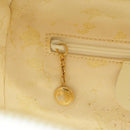 GUCCI Hand Bag Patent leather 2way Cream Gold Auth 98924-25