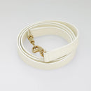 GUCCI Hand Bag Patent leather 2way Cream Gold Auth 98924-27