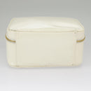 GUCCI Hand Bag Patent leather 2way Cream Gold Auth 98924-5