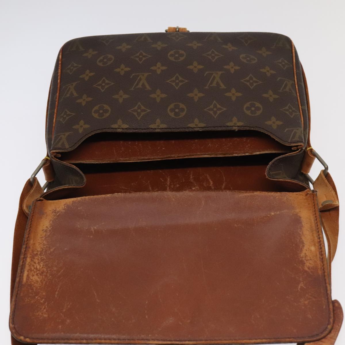 LOUIS VUITTON Monogram Cartouchiere GM Shoulder Bag Vintage M51252 LV Auth 98930