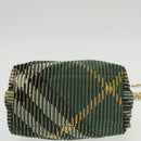 BURBERRY Mini Peg Duffle Bag Chain Hand Bag Green Auth 98935SV-5