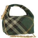 BURBERRY Mini Peg Duffle Bag Chain Hand Bag Green Auth 98935SV-1