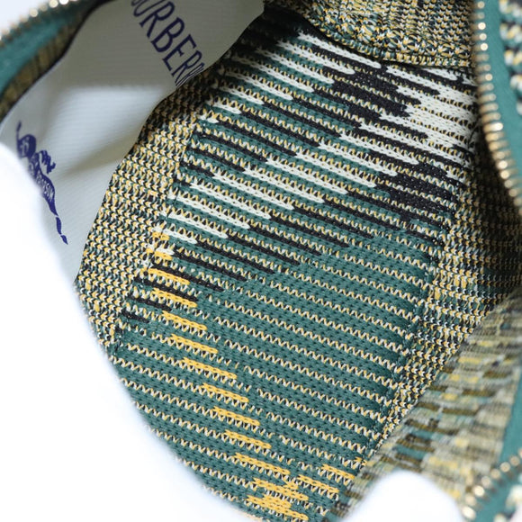 BURBERRY Mini Peg Duffle Bag Chain Hand Bag Green Auth 98935SV