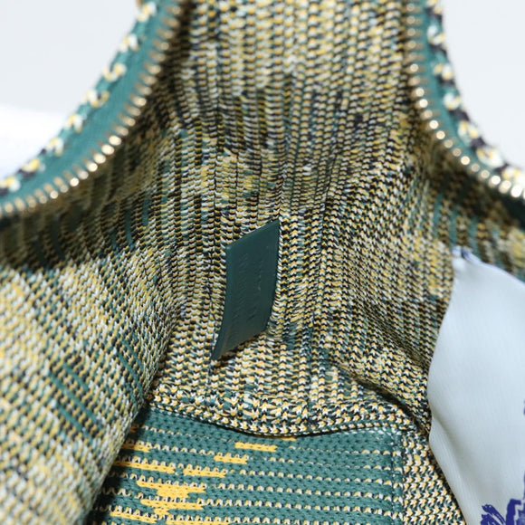 BURBERRY Mini Peg Duffle Bag Chain Hand Bag Green Auth 98935SV