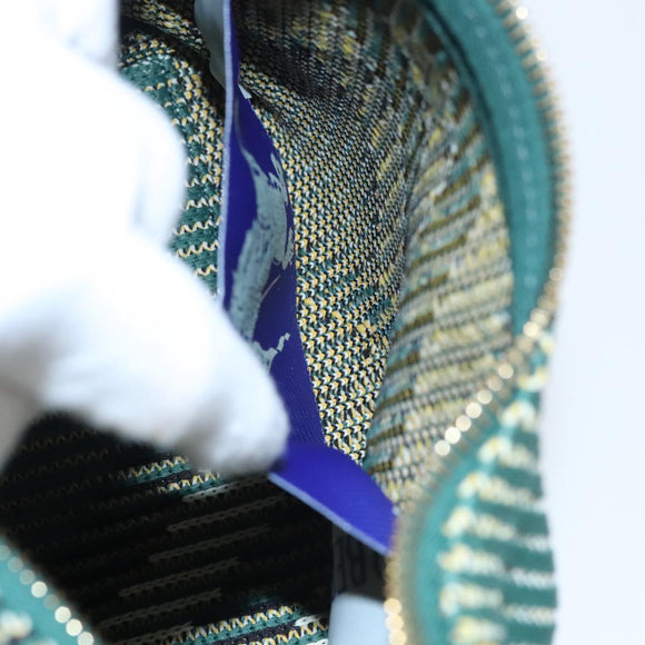 BURBERRY Mini Peg Duffle Bag Chain Hand Bag Green Auth 98935SV