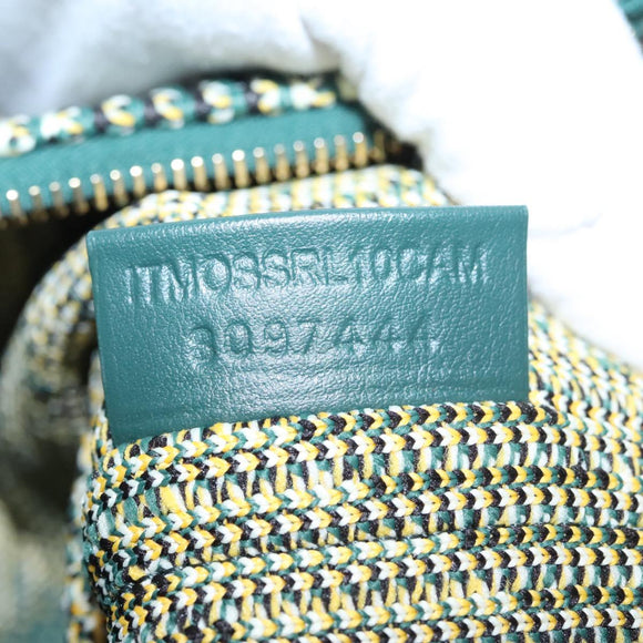 BURBERRY Mini Peg Duffle Bag Chain Hand Bag Green Auth 98935SV