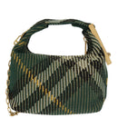 BURBERRY Mini Peg Duffle Bag Chain Hand Bag Green Auth 98935SV-2