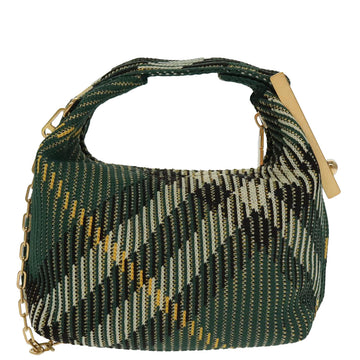 BURBERRY Mini Peg Duffle Bag Chain Hand Bag Green Auth 98935SV - 0