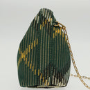 BURBERRY Mini Peg Duffle Bag Chain Hand Bag Green Auth 98935SV-3