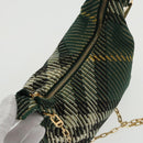 BURBERRY Mini Peg Duffle Bag Chain Hand Bag Green Auth 98935SV-6