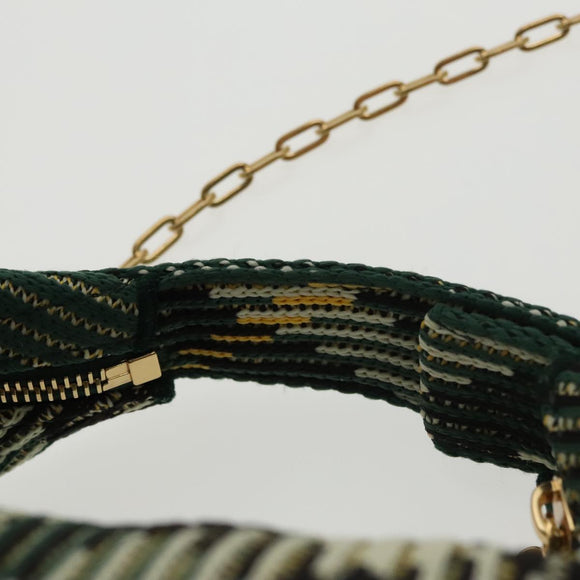 BURBERRY Mini Peg Duffle Bag Chain Hand Bag Green Auth 98935SV