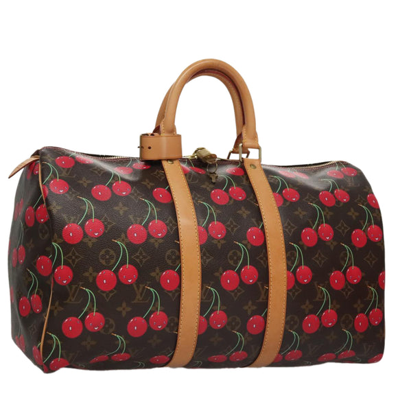 LOUIS VUITTON Monogram Cherry Keepall 45 Boston Bag M95011 LV Auth 98949SM