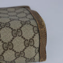 GUCCI GG Supreme Web Sherry Line Clutch Bag PVC Beige Red Auth 98953-11