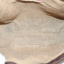 GUCCI GG Supreme Web Sherry Line Clutch Bag PVC Beige Red Auth 98953-14