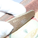 GUCCI GG Supreme Web Sherry Line Clutch Bag PVC Beige Red Auth 98953-17