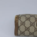 GUCCI GG Supreme Web Sherry Line Clutch Bag PVC Beige Red Auth 98953-8