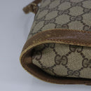 GUCCI GG Supreme Web Sherry Line Shoulder Bag PVC Beige Red Auth 98956-9