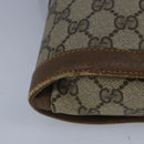 GUCCI GG Supreme Web Sherry Line Shoulder Bag PVC Beige Red Auth 98956-15