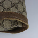 GUCCI GG Supreme Web Sherry Line Shoulder Bag PVC Beige Red Auth 98956-16