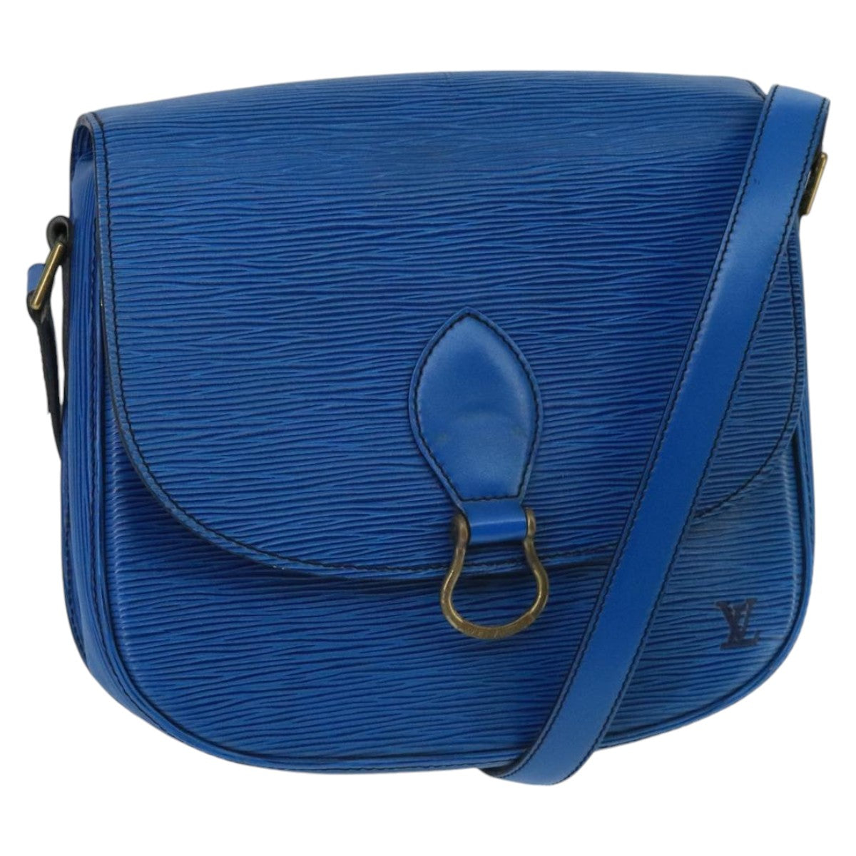 LOUIS VUITTON Epi Saint Cloud GM Shoulder Bag Toledo Blue M52195 LV Auth 98957