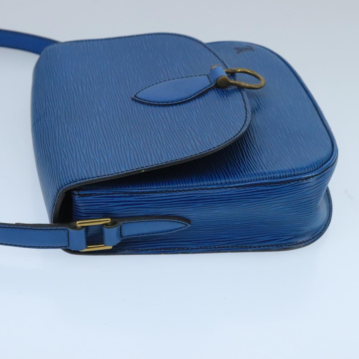 LOUIS VUITTON Epi Saint Cloud GM Shoulder Bag Toledo Blue M52195 LV Auth 98957