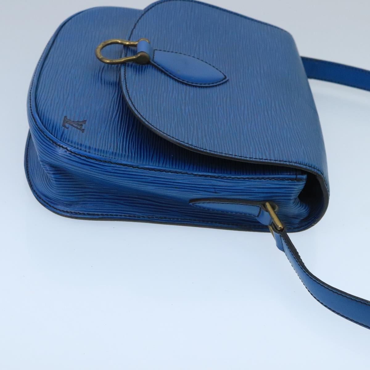 LOUIS VUITTON Epi Saint Cloud GM Shoulder Bag Toledo Blue M52195 LV Auth 98957