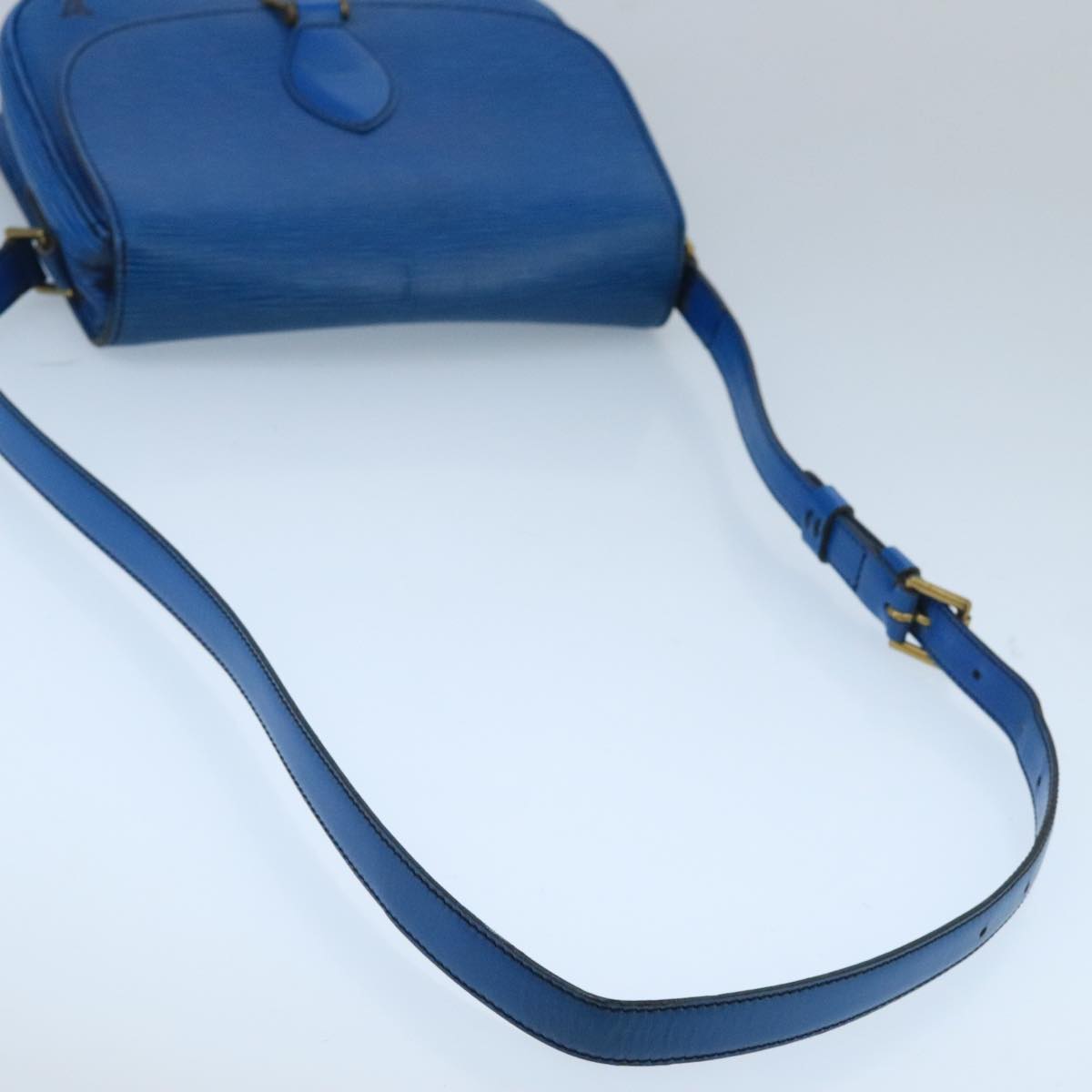 LOUIS VUITTON Epi Saint Cloud GM Shoulder Bag Toledo Blue M52195 LV Auth 98957