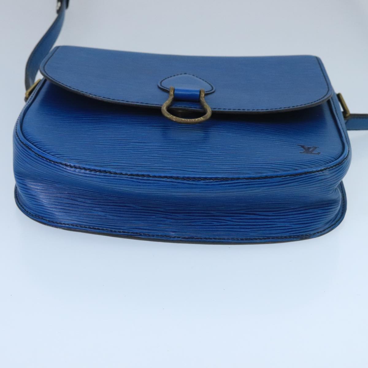 LOUIS VUITTON Epi Saint Cloud GM Shoulder Bag Toledo Blue M52195 LV Auth 98957