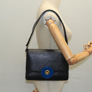 LOUIS VUITTON Epi Bicolor Free Run Shoulder Bag Black Blue M52415 LV Auth 98960-21