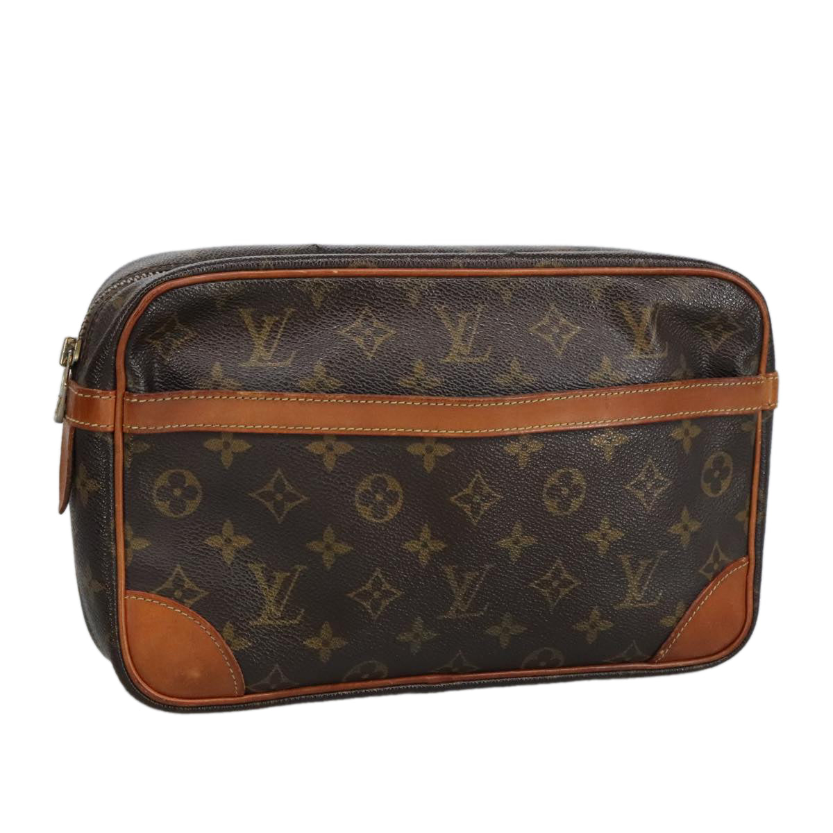 LOUIS VUITTON Monogram Compiegne 28 Clutch Bag M51845 LV Auth 98962