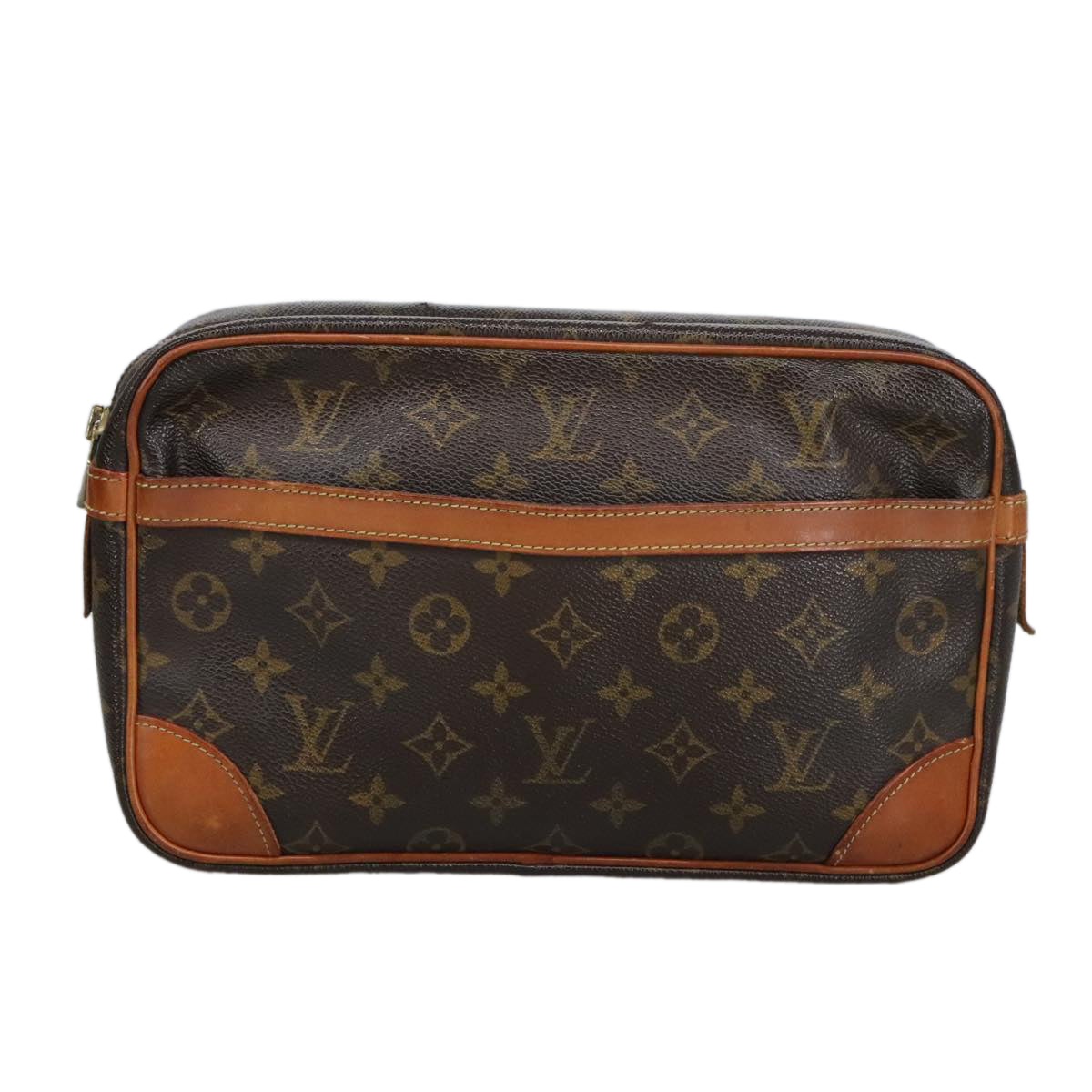 LOUIS VUITTON Monogram Compiegne 28 Clutch Bag M51845 LV Auth 98962