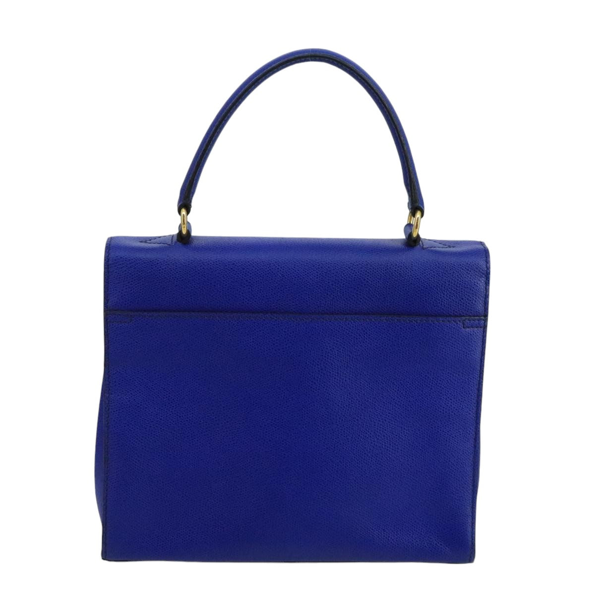 CELINE Hand Bag Leather 2way Blue Auth 98963 - 0