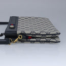 GUCCI GG Supreme Sherry Line Shoulder Bag PVC Navy Gold Auth 98968-3