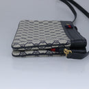 GUCCI GG Supreme Sherry Line Shoulder Bag PVC Navy Gold Auth 98968-4