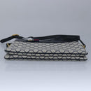 GUCCI GG Supreme Sherry Line Shoulder Bag PVC Navy Gold Auth 98968-5