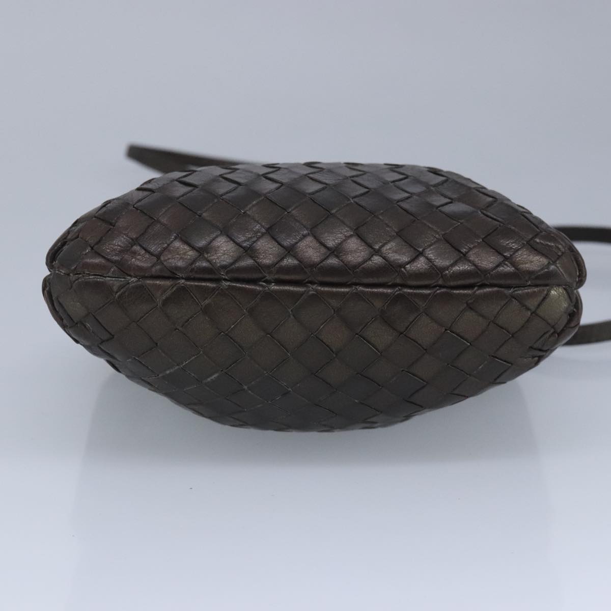 BOTTEGA VENETA INTRECCIATO Shoulder Bag Leather Brown Auth 98970