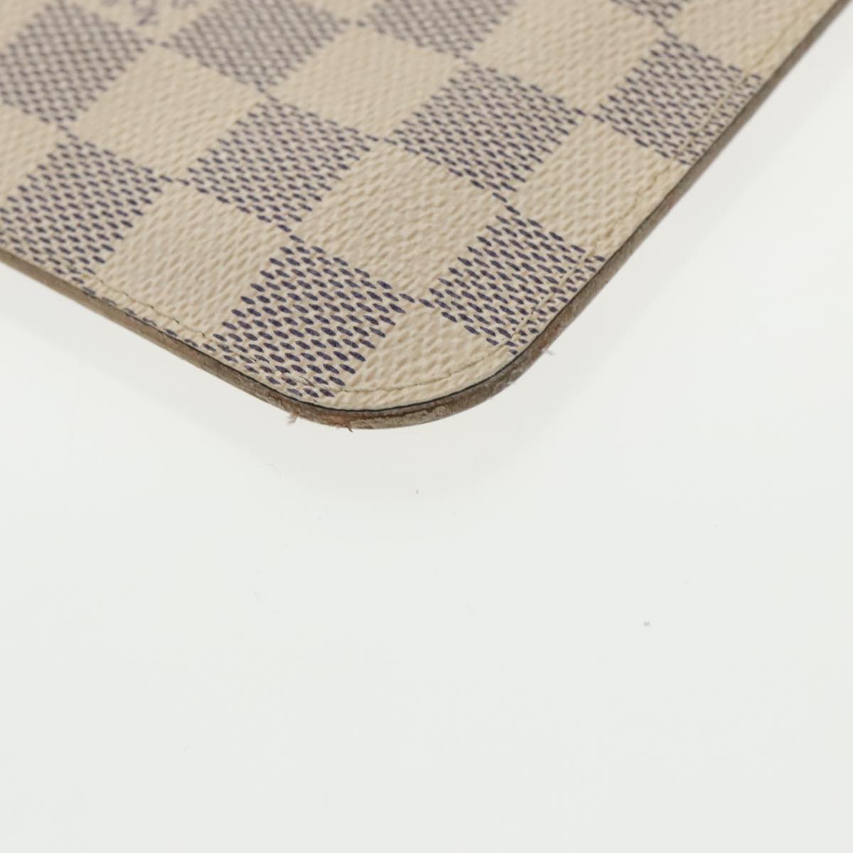 LOUIS VUITTON Damier Azur Neverfull MM Pouch Pouch LV Auth 98972