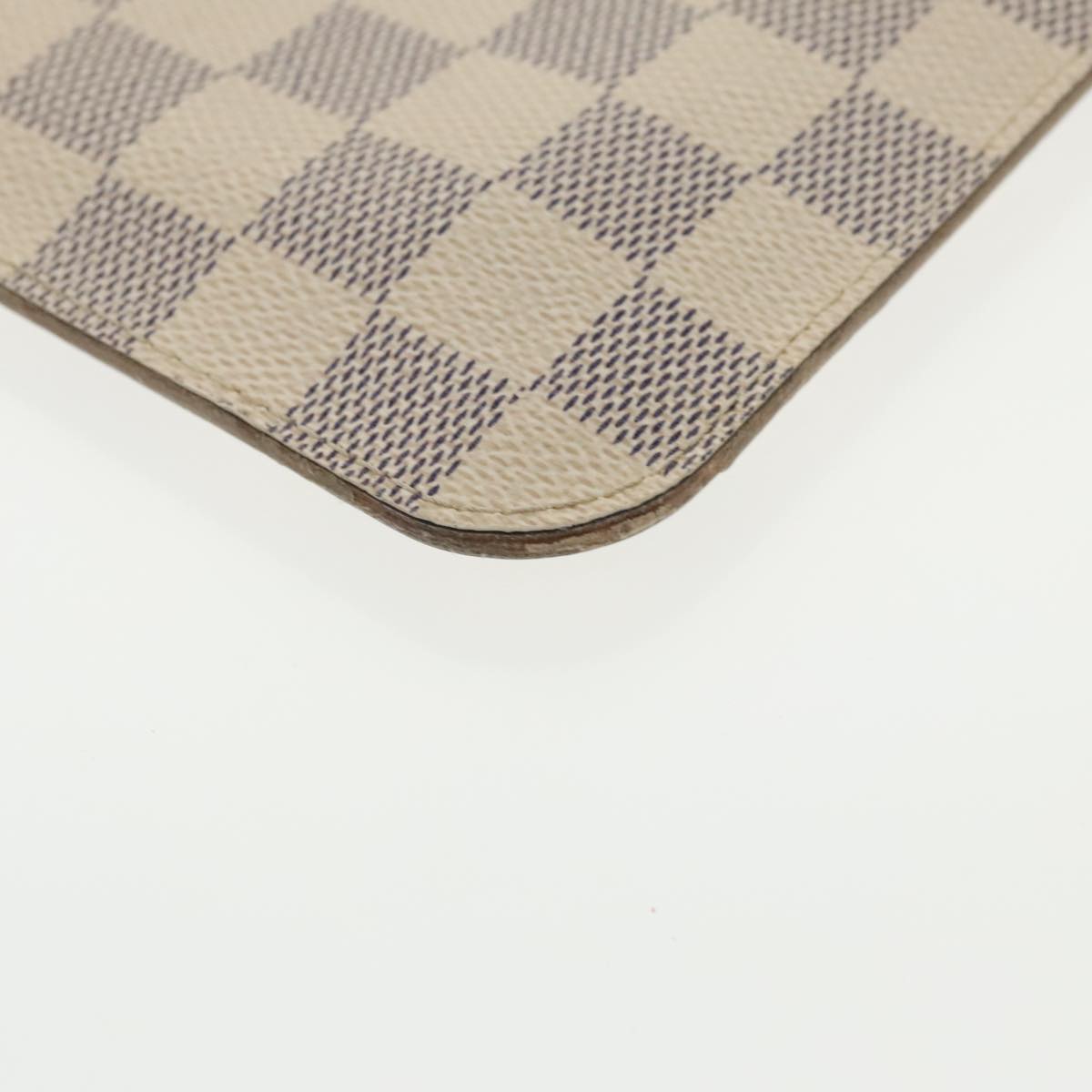 LOUIS VUITTON Damier Azur Neverfull MM Pouch Pouch LV Auth 98972