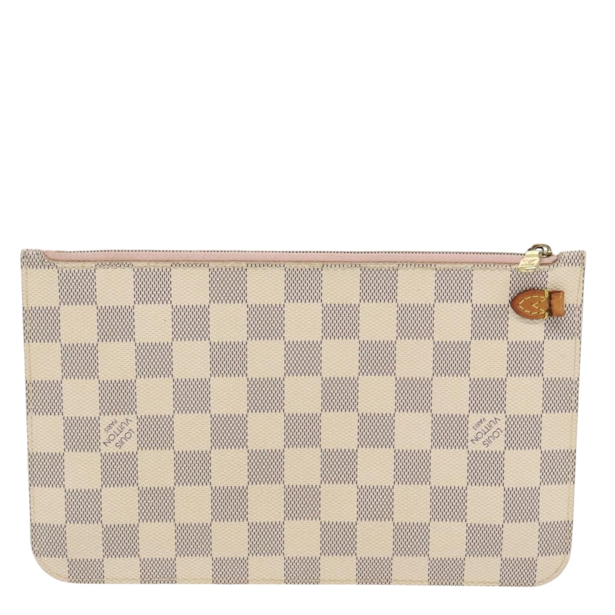 LOUIS VUITTON Damier Azur Neverfull MM Pouch Pouch LV Auth 98972 - 0