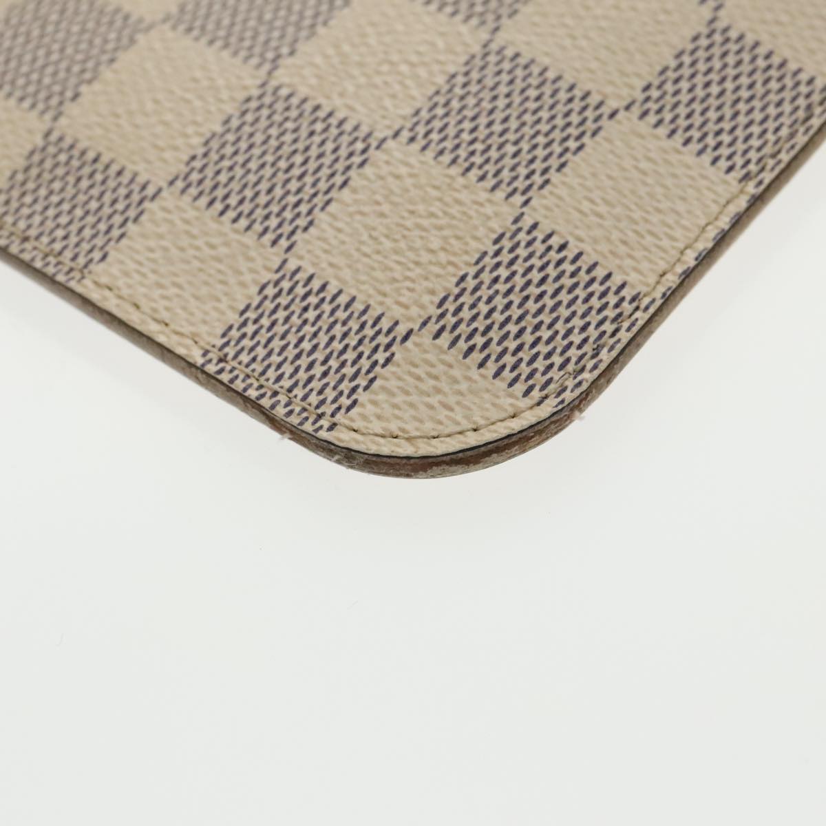 LOUIS VUITTON Damier Azur Neverfull MM Pouch Pouch LV Auth 98972