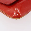 LOUIS VUITTON Monogram Vernis Thompson Street Shoulder Bag Red M91094 Auth 98973-14