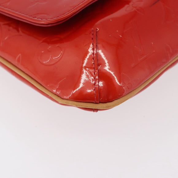 LOUIS VUITTON Monogram Vernis Thompson Street Shoulder Bag Red M91094 Auth 98973