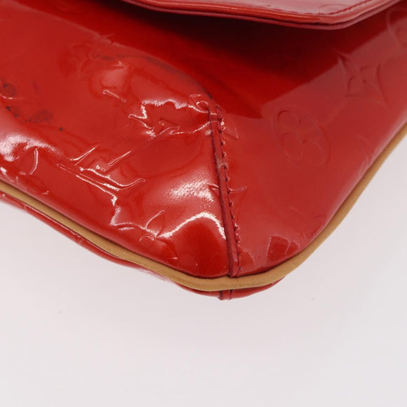 LOUIS VUITTON Monogram Vernis Thompson Street Shoulder Bag Red M91094 Auth 98973